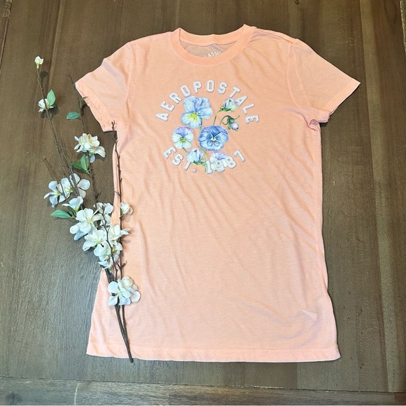 Aeropostale Women’s Graphic Tee size M orange - Picture 1 of 6